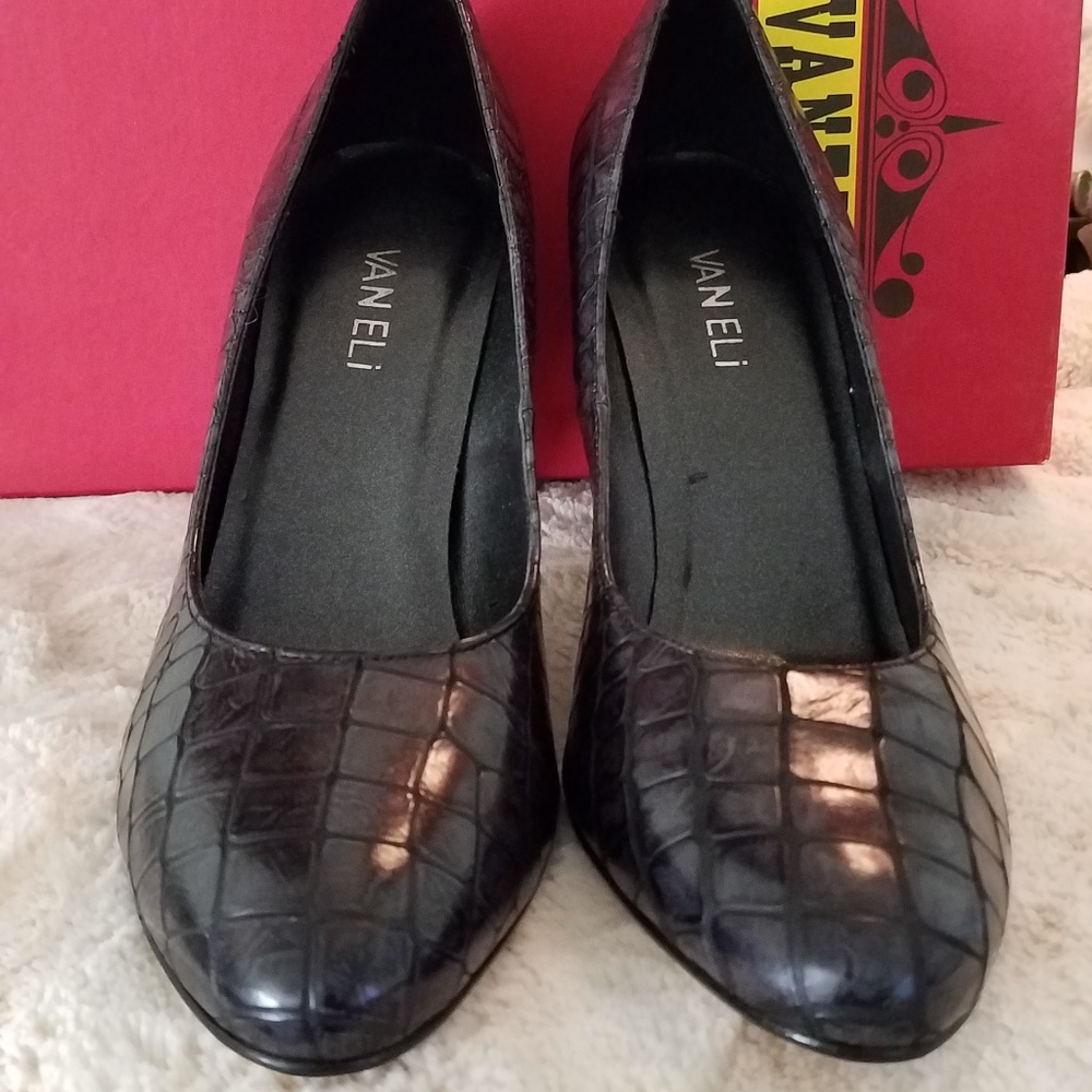 Heels - Black Croc Print